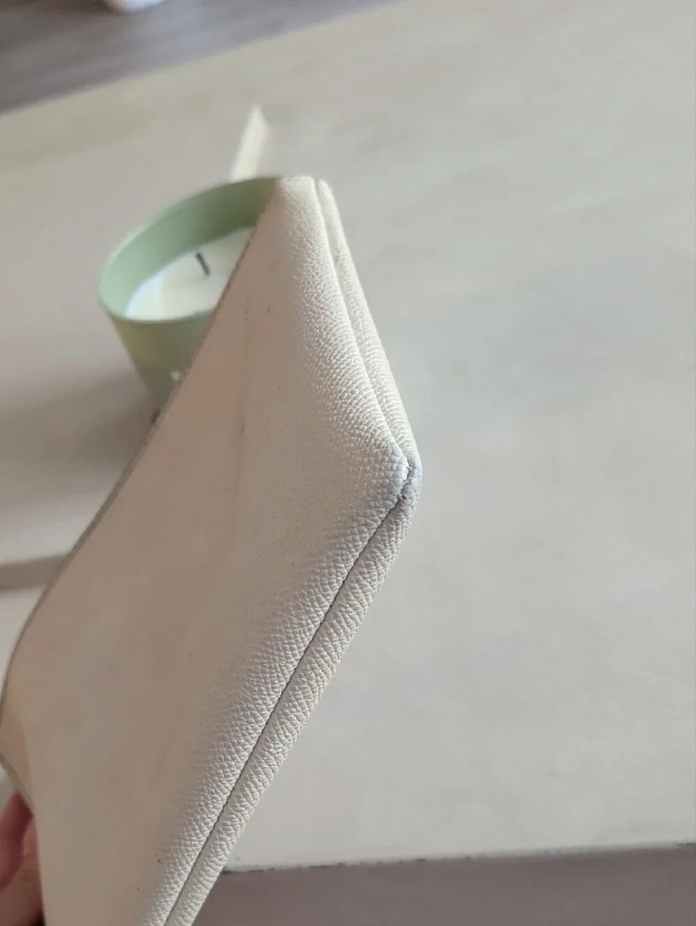 Coach Cream and Black Logo Zip Pouch - Picture 4 of 6